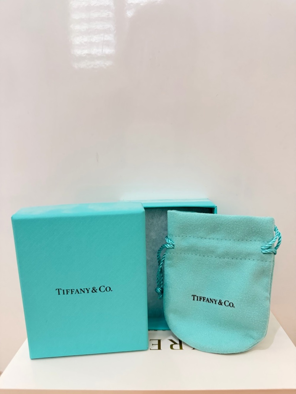 Tiffany & Co. Blue Gift Box and Ring Pouch